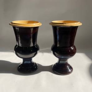 A Pair of French Giroussens Urns